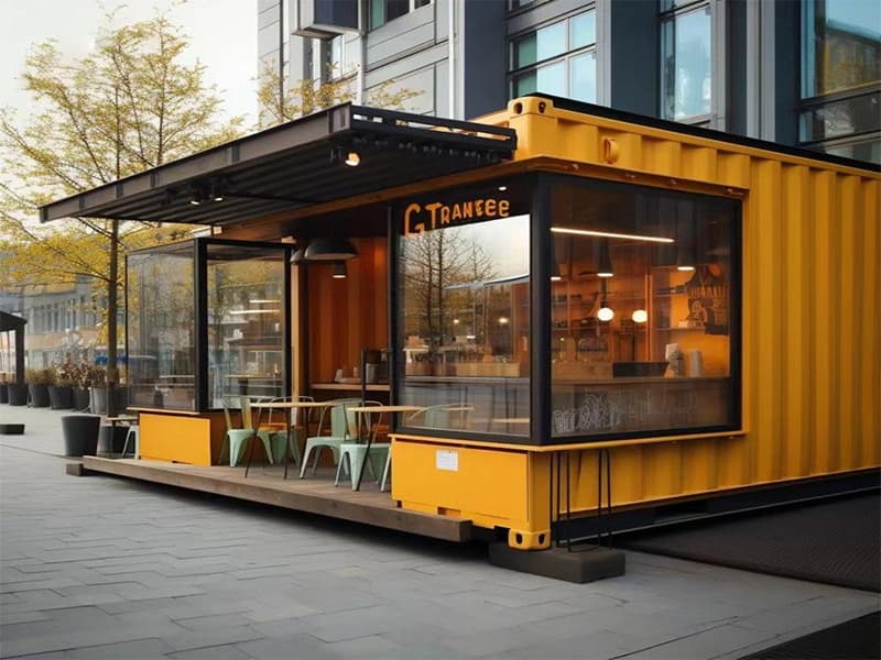 stand de nourriture de rue dans un conteneur - chayohouse